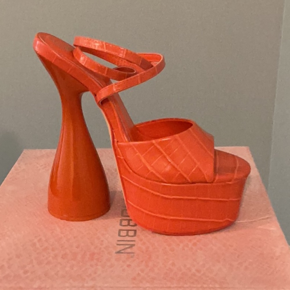 Orange Platform Sandals - Picture 3 of 5